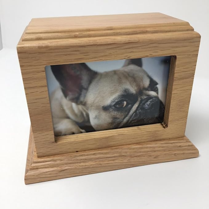 Pet Urn Peaceful Pet Memorial Keepsake Urn, Photo Box Pet Cremation Urn, Dog Urn
