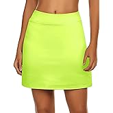 Ekouaer Women's Active Performance Skort Lightweight Skirt for Running Tennis Golf Workout Sports