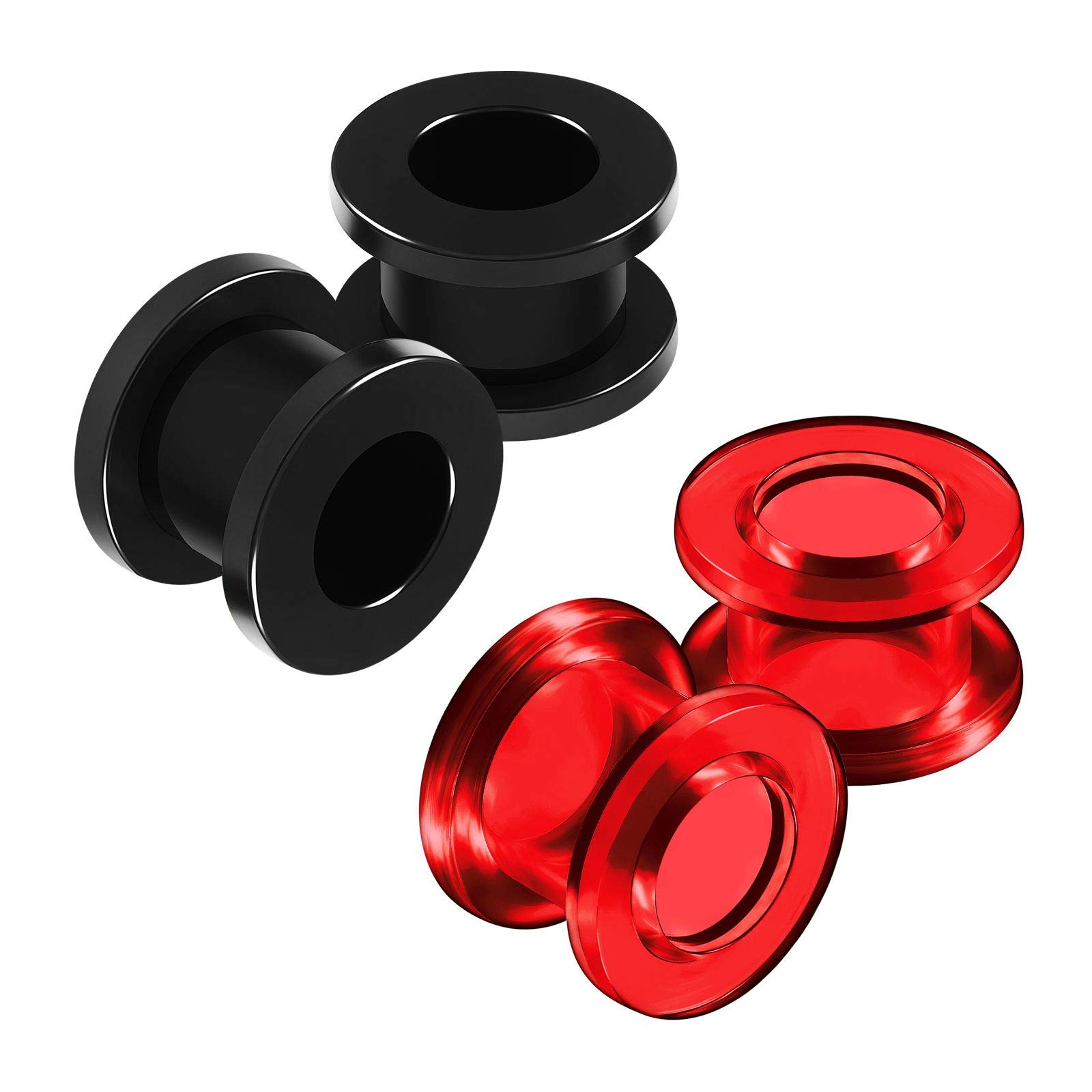 4PCS Acrylic 00g 10mm Flesh Screw Gauge Earring Tunnel Ear Lobe Stretcher Piercing Jewellery 4426