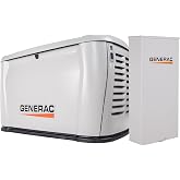 Generac 26kW Whole Home Generator, Transfer Switch &amp; Cellular Capability | Whole House Backup Power, Automatic 200 Amp Transfer Switch, Outdoor Gas Propane, Protects Home Outages, Storm Protection