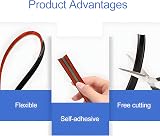 Zayejod Black PVC Quadrant Trim 3m 12mm x 6mm Self Adhesive Beading view 4