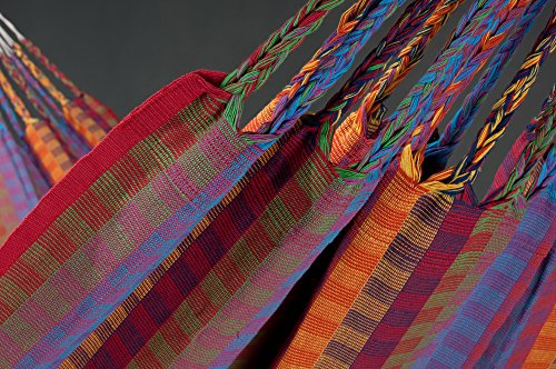 LA SIESTA Carolina Flowers - Klassische Doppel-Hängematte aus Baumwolle + CasaMount Black - Mehrzweck-Befestigung – Bild 8