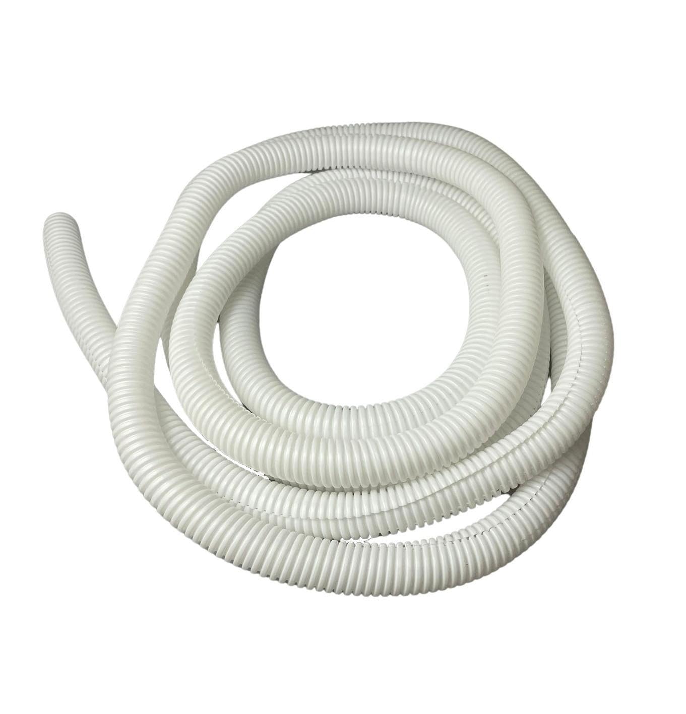 White Conduit Split Plastic Flexible Cable Tidy Solution Tube Trunking 19.5mm - 2m — image 1