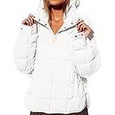 Fazortev Womens Oversized Puffer Jacket Quilted Dolman Hoodies Pullover Long Sleeve Lightweight Warm Tops Coat