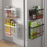 EigPluy 3 Pieces Kitchen Cabinet Door Storage Box Self-Adhesive Black view 4