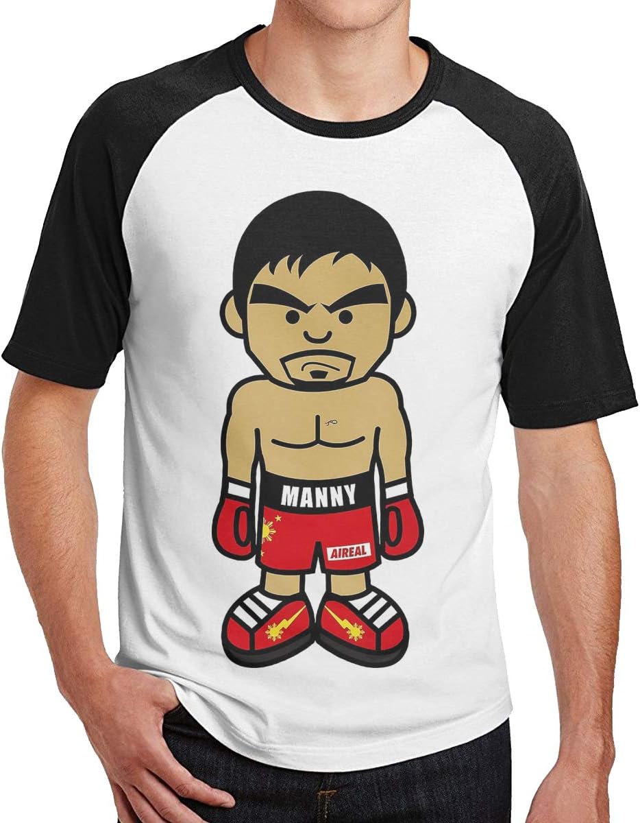 Manny-Pacquiao Mens Short Sleeve Tee Fitness T Shirt Tees Contrast