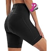 Ewedoos Padded Bike Shorts Women 4D Padding Cycling Shorts with Pocket Road Mountain Ride Womens Biking Bicycle Biker Shorts