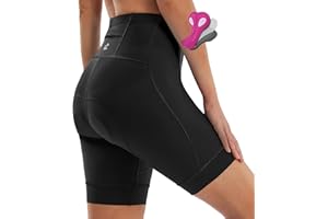 Ewedoos Padded Bike Shorts Women 4D Padding Cycling Shorts with Pocket Road Mountain Ride Womens Biking Bicycle Biker Shorts
