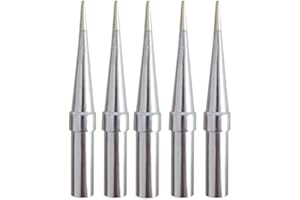 ShineNow ET Soldering tips Replacement Weller Soldering tip for Weller WESD51 WES51 WE1010 PES51 WEP70 Soldering Tools Round Solder Tip 1/32 ETO 5pcs Pack