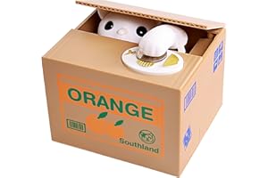 OSPNIEEK Piggy Bank Cat Stealing Money Coin Box, Electronic Cute Money Saving Coins Cans ATM Banks, Automatic Mischief Steal Money with English Speaking, Creative Toy Gift for Kids Boys Girls Adults Birthday