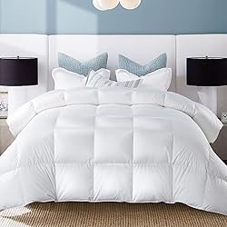 WhatsBedding Queen Feather Comforter, Filled with