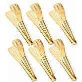 Gold Serving Tongs Kitchen Tongs,Buffet Tongs,JXHAPY Stainless Steel Gold Plated Food Tong Salad Tongs Serving Tong,small ton