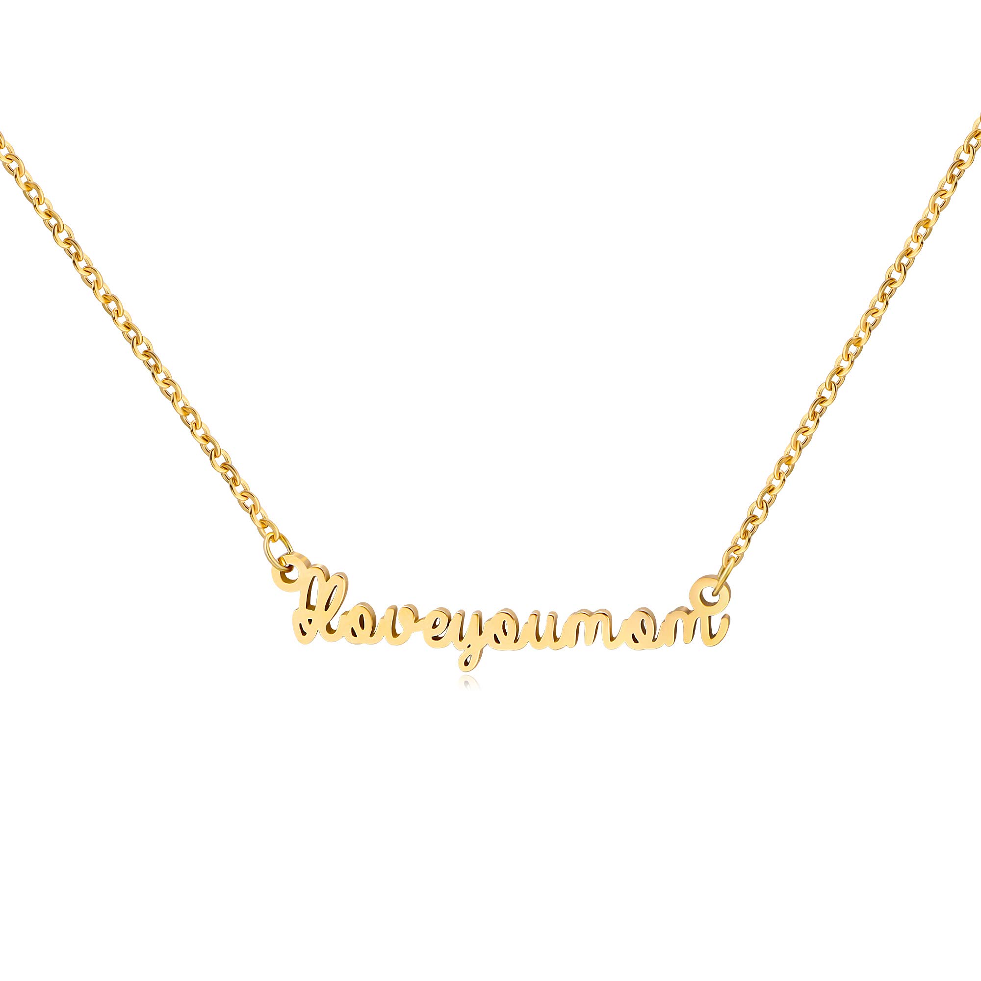 Womens Necklaces I Love You Mom Letter Necklaces
