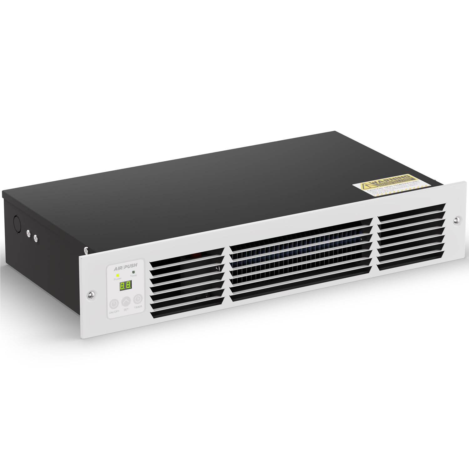 Photo 1 of AIREPUSH Kickspace Heater with Built-In Thermostat and Timer, HTA15 Toe Kick Heater 1500W Fan-Forced Wall Heater for Cabinet and Vanities Kickspaces, White