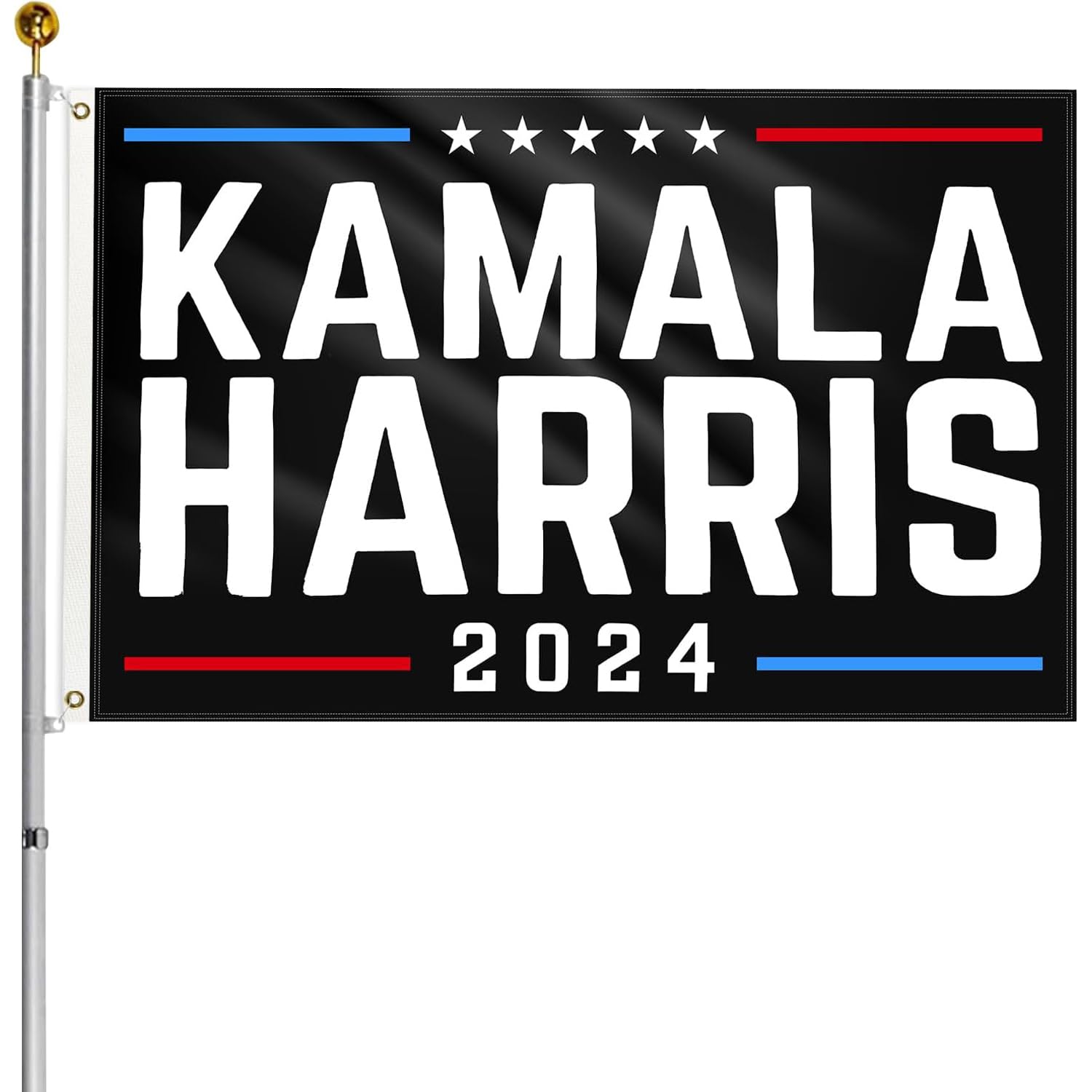 Photo 1 of Kamala Harris 2024 Flag 3x5 Ft Harris for President Flags with Brass Grommets for Indoor Outdoor, Harris Flags with Vivid Color for Garden,Lawn,Yard Home Decor