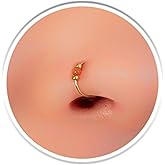 24G Gold Nose Rings Opal - Pink Blue Green Red