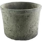 HomArt Rustic Terra Cotta Cylinder, Small, Moss Grey, 1-Count