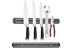 2 Pcs Magnetic Knife Holder for Wall, 12 Inch Magnetic Knife Strip for Home Kitchen Utensil Holder, Knife Organizer