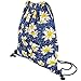 iSuperb® Canvas Drawstring Backpack bag Sack bag Stylish Lightweight Cute for Excursion Outdoor 16.1x13.4 inches Christmas Gift (Daisy)