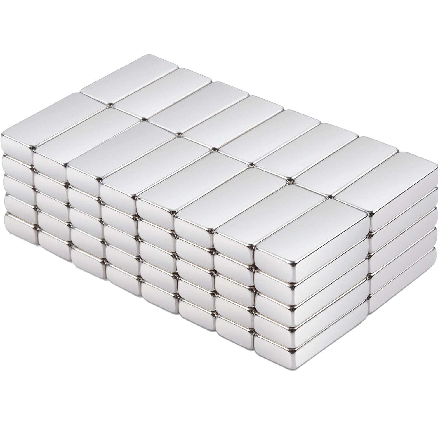 DGDUBRB 80pcs Small Rectangle Magnets, 10x4x2mm, Silver Neodymium, Strong, Multi-purpose, Whiteboard, Fridge, Crafts, DIY, Kitchen