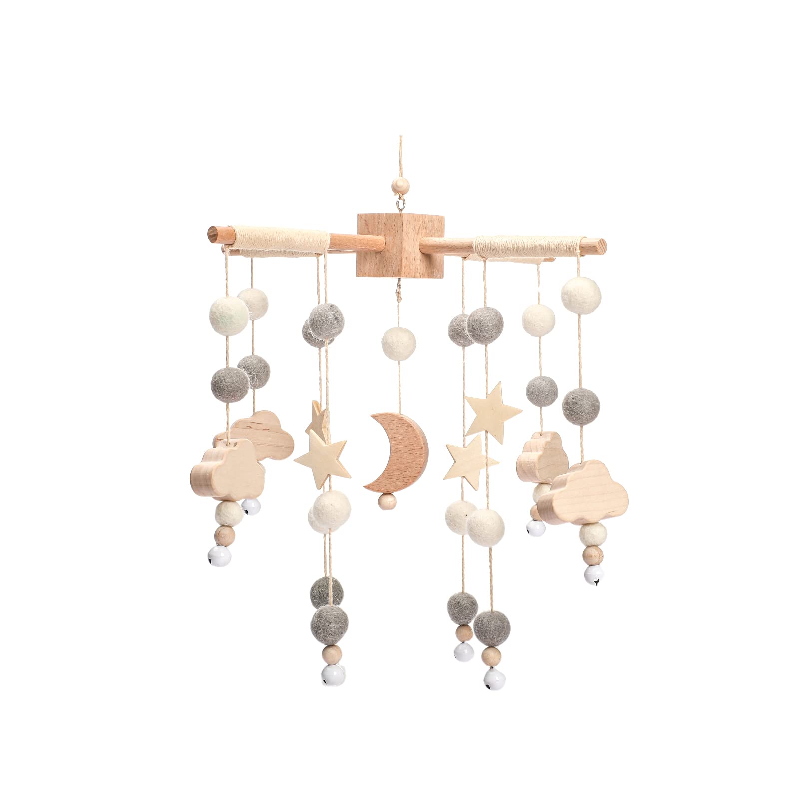 Photo 1 of Baby Mobile for Crib | Baby Crib Nursery Mobile Star Moon for Baby Boys and Girls | Boho Nursery Decor | Baby Shower Set for Infant Bedroom Hanging Decoration