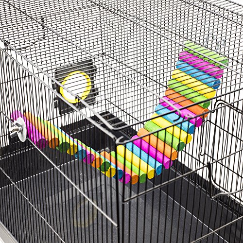 GNB Pet Colorful Wood Bridge for Hamster Mice Chinchilla Chipmunk, Small Animals Habitat Toy HM-19-16IN