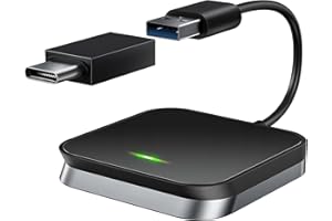 OSCREP Wireless Carplay Adapter,Converts Wired to Wireless Carplay for Factory Wired CarPlay,2024 Automatic CarPlay Adapter Converts Wired to Wireless Fits Cars from 2015,iOS 9+ (Gray Black)