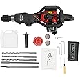 Gasoline Demolition Jack Hammer, 33cc 4in1 Gasoline Concrete Breaker Drill 2 Stroke Gas Powered Demolition Jack Hammer Concrete Breaker Punch Drill Jack Hammer for Heavy Concrete