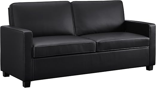 Amazon Com Signature Sleep Casey Faux Leather Sleeper Sofa With