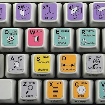 Amazon Com New Solidworks Keyboard Labels Shortcuts For Desktop Laptop And Notebook Computers Accessories