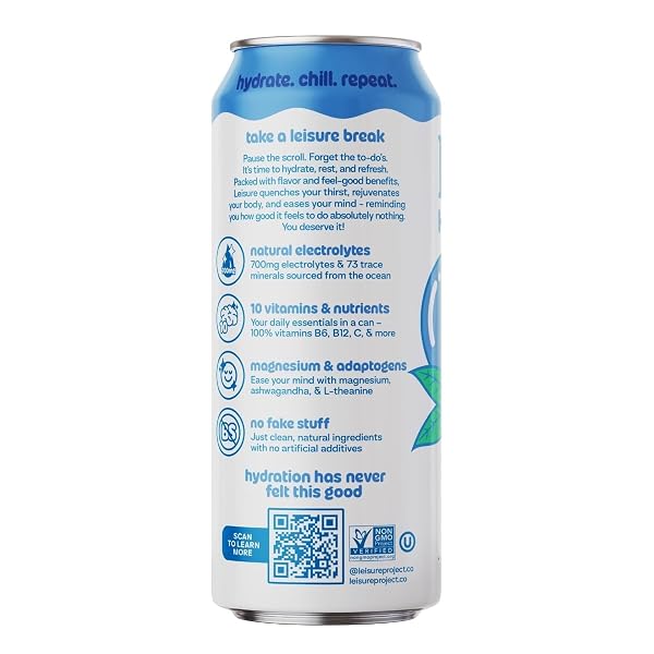 LEISURE HYDRATION, ELECTROLYTE REFRESHER WILD BLUEBERRY, 16 FL OZ