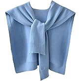 WaJuemy Sweater Shawl Wraps for Women Sweater Knitted Knotted Shawls Travel Casual Scarf Cape Shoulder Tops Fashion Wrap