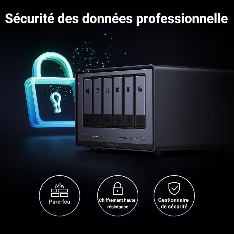 NASync DXP6800 Pro, NAS 6 Baies, Intel Core i5-1235U, 10 GbE