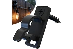 60Pack Outdoor String Light Clips Screw-in Hooks,Garden Hooks,Cable Hangers and Clips for Hanging Fairy Lights for Christmas,