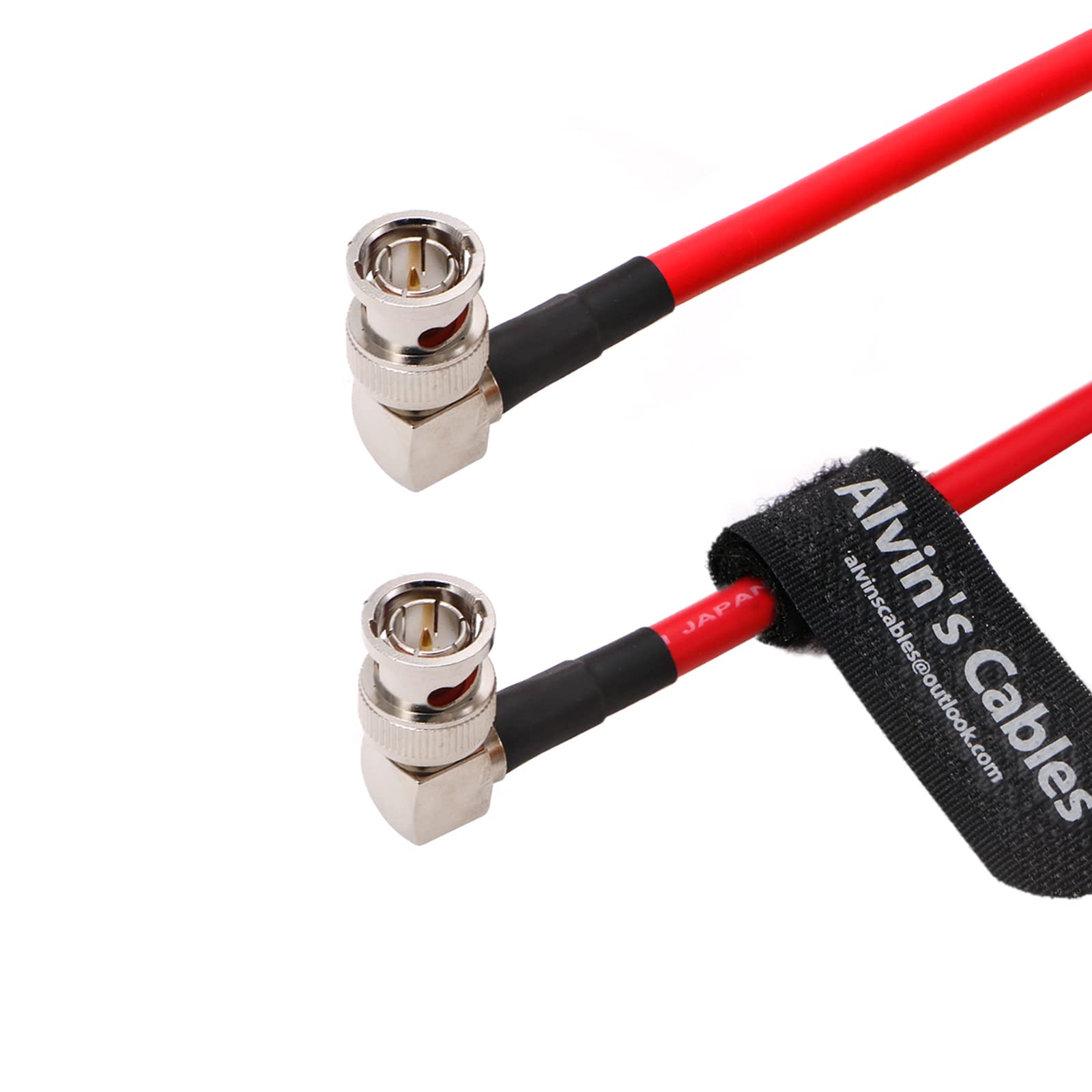 Alvin's Cables 12G BNC-Coaxial-Cable HD SDI BNC Male to Male L-shaped Original Cable for 4K Video Camera 1M Red