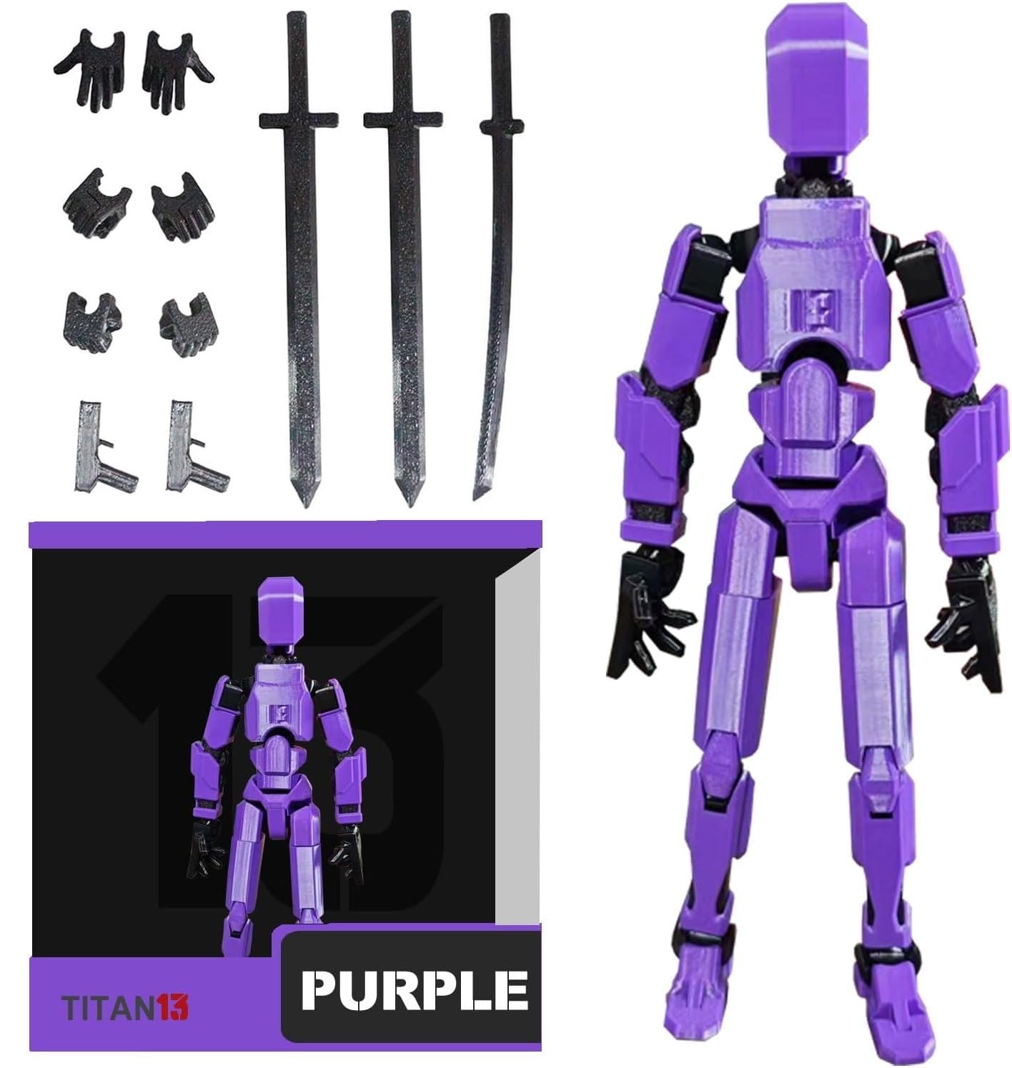 FoxVilla T13 Titan 13 3D Printed Action Figure, Lucky 13, Nova 13