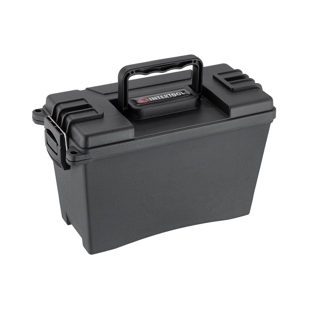 Photo 1 of INTERTOOL Field Box, Outdoor Storage Box, Stackable, Water Resistant, Secure Latch & Lockable, Protective Container, Ammunition, Ammo Can, Black BX08-0290