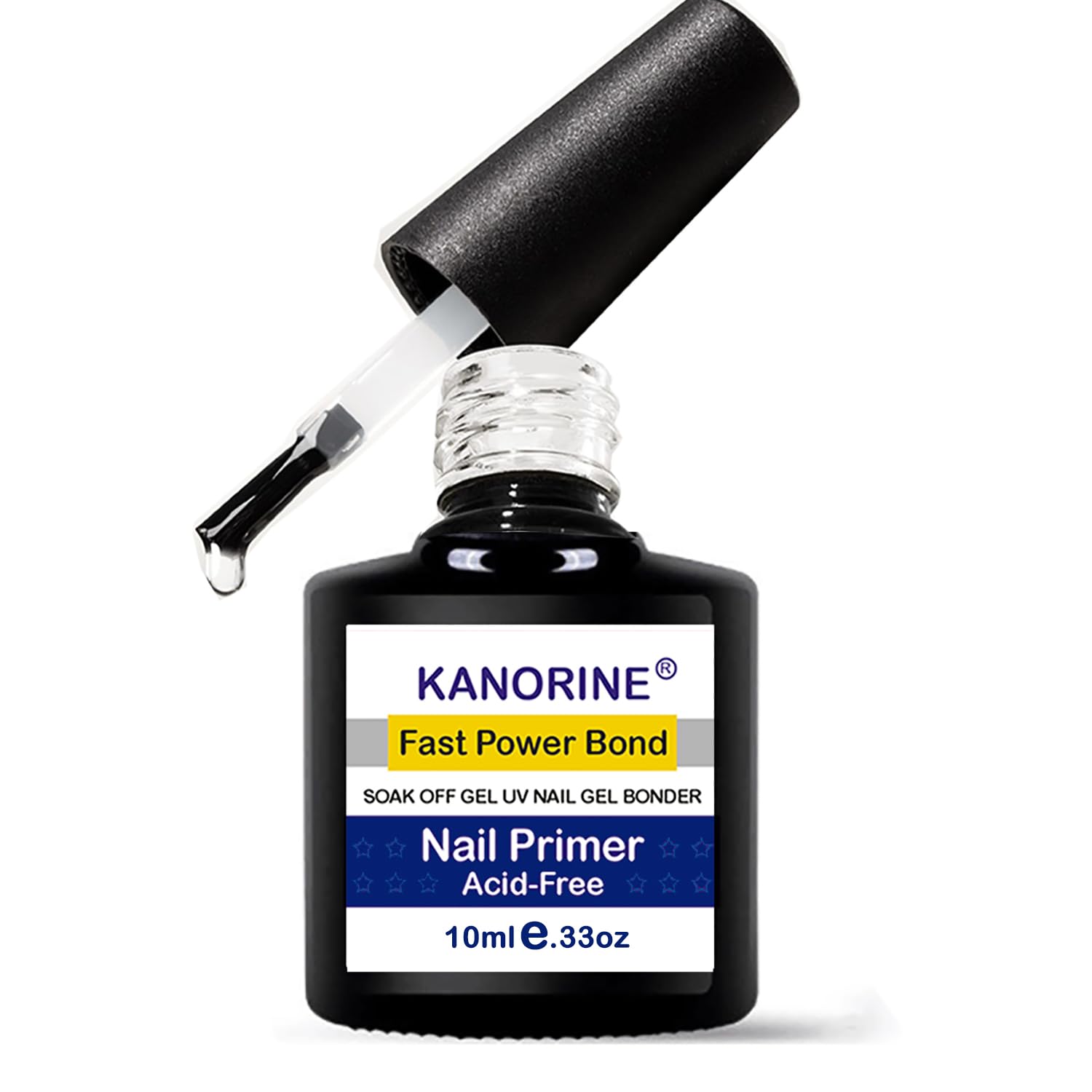 KANORINE Nail Primer, non-acid Gel Power Bond Natural Nail Primer/Acrylic Nails Primer, for all uv/led gel nail polish Bonder Nail Tech Essential Primer no-need-cure Long Lasting 0.33oz/ 10mlx1
