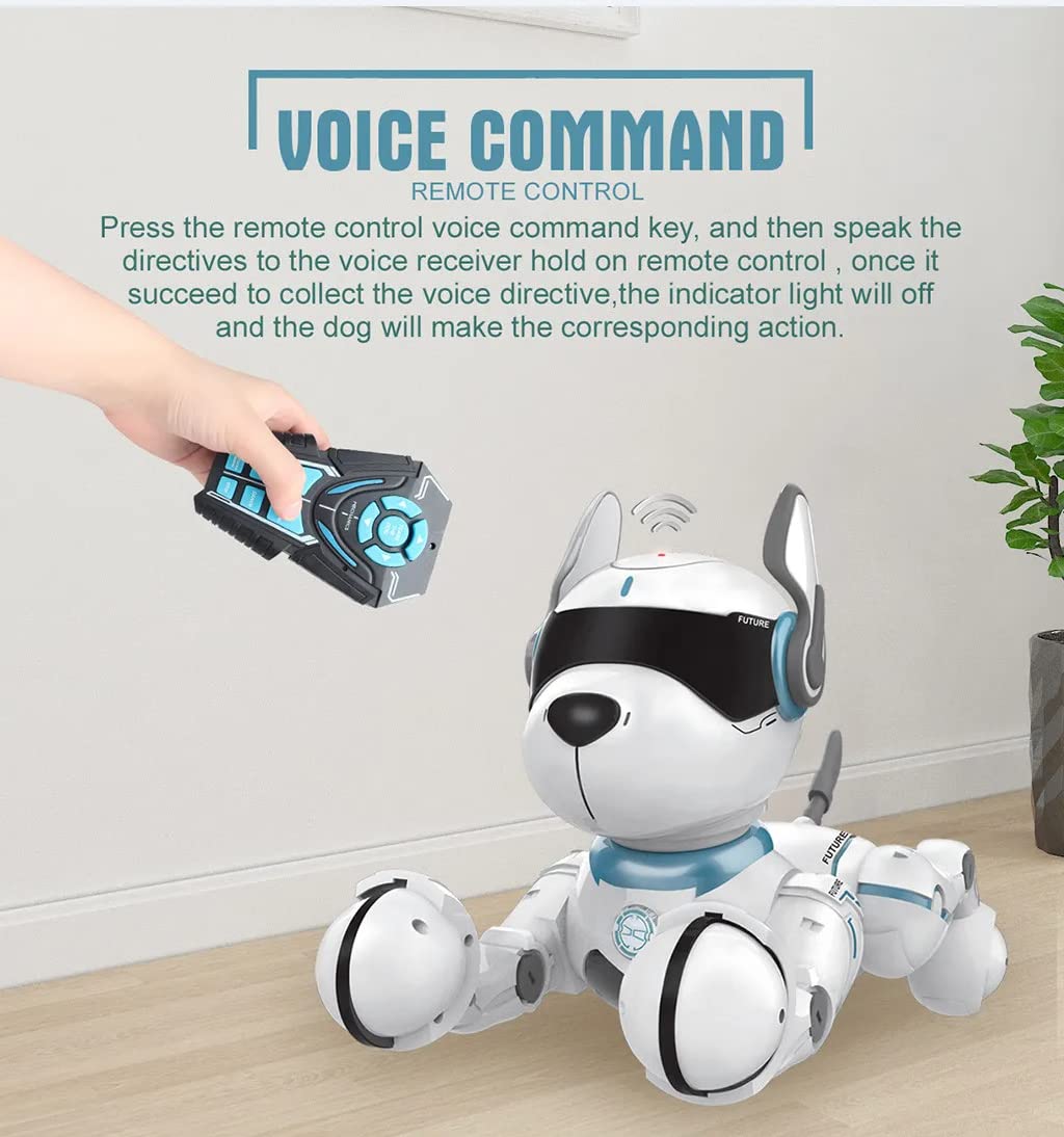 BOPTU Robot Toy, Dancing Voice Command Remote Control Intelligent Smart Simulation Robot Dog