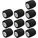ESUPPORT 2 Inches X 5 Yards Self Adherent Cohesive Wrap Bandages Strong Elastic First Aid Tape for Wrist Ankle Black Pack of 10
