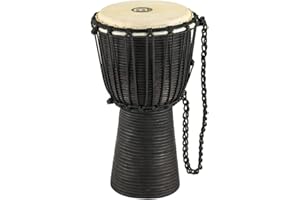 MEINL PERCUSSION Djembe Hand Drum Circle Instrument, Carved Mahogany Headliner Series — NOT MADE IN CHINA — African Mali Weave Ropes, 2-YEAR WARRANTY