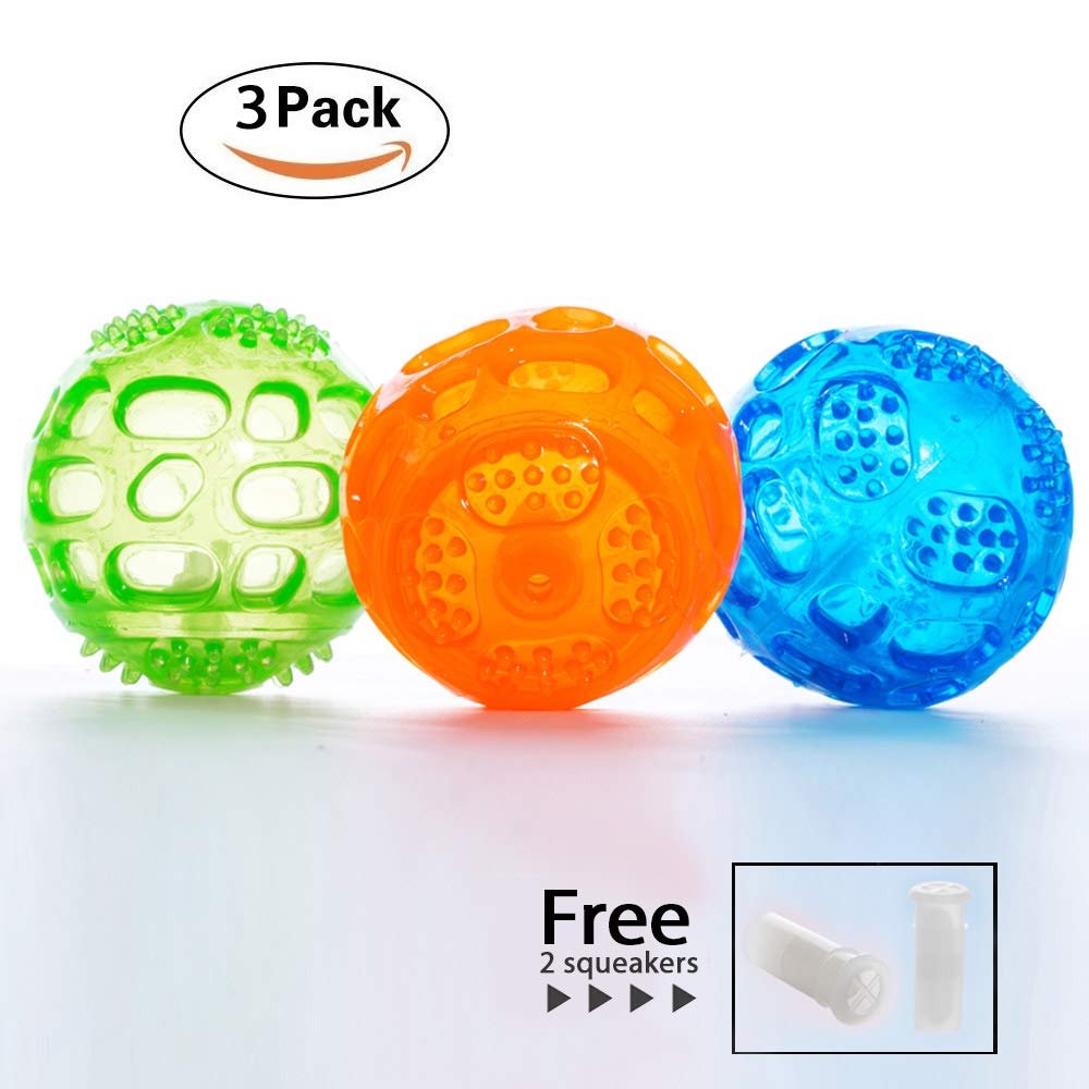 thumbnail image 2 of 8Pcs Squeaky Dog Balls, Indestructible Dog Ball, Balls For Dogs Training, Teeth Cleaning Puppy 2 of 14