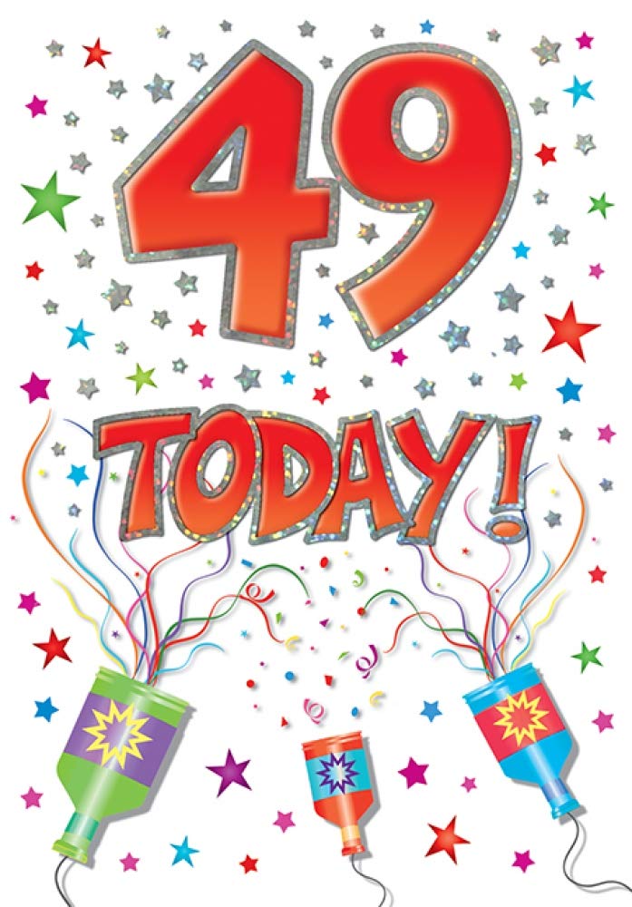 Piccadilly Greetings Modern Milestone Age Birthday Card Age 49-7 x 5 inches