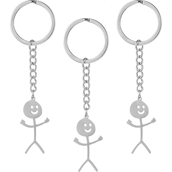 Llavero Con Colgante De Corazón De Dedo De Acero Inoxidable, Llavero De Garabato De Relaciones A Larga Distancia, Regalo De Recuerdo Para Hombres Y Mujeres, Plateado