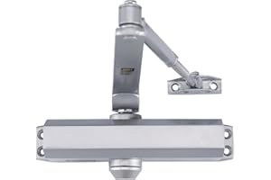 LYNN HARDWARE Medium Duty Commercial Door Closer - DC6003 Automatic Surface-Mounted Auto Door Closer, Size 3 for Home & Light Commercial Property, Aluminum