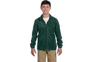 Harriton Youth Full-Zipper Polyester Fleece Pullover