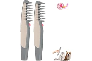 EWGZU Mataway e-Comb, 2 In 1 Electric Pet Dog Grooming Combs Hair Trimmer (2pcs)