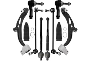 SCITOO 10-PC SET Suspension Kit For 2011-2019 For Ford Explorer For Ford Police Interceptor Utility Front Lower Control Arm And Ball Joint Inner Outer Tie Rod End Sway Bar End Link Steering Boot