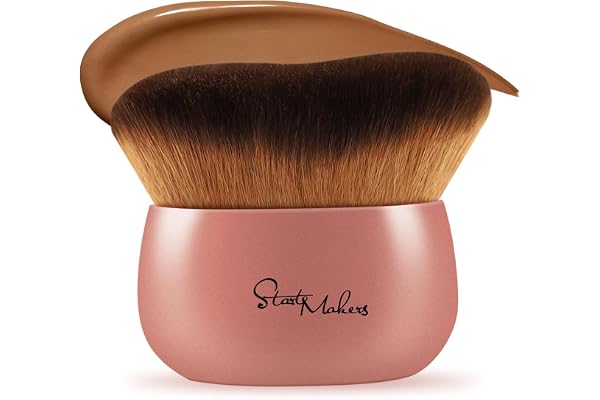 START MAKERS Self Tanner Brush Large for Face & Body, Kabuki Tanning Brush for Bronzer Foundation Tanning Mousse Applicator,