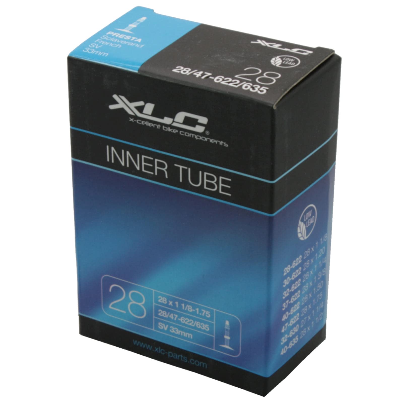 XLC Bicycle Tube 27/28 x 1 1/8 1.75 28/47-622/635 SV 32, 2508280400